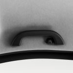 Decken Griff rechts Schwarz 220x62 mm