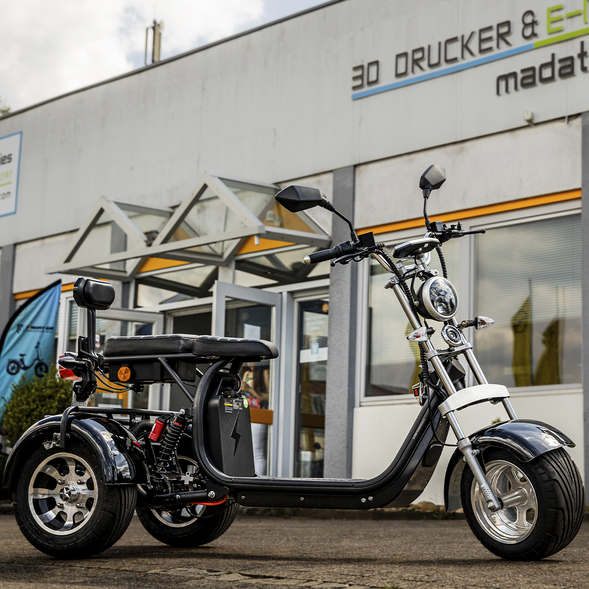 Madat A CP-3 Elektroroller E Scooter E Chopper Elektrochopper E Roller Dreirad 45 Km/h 20 Ah Akku 30-40 km