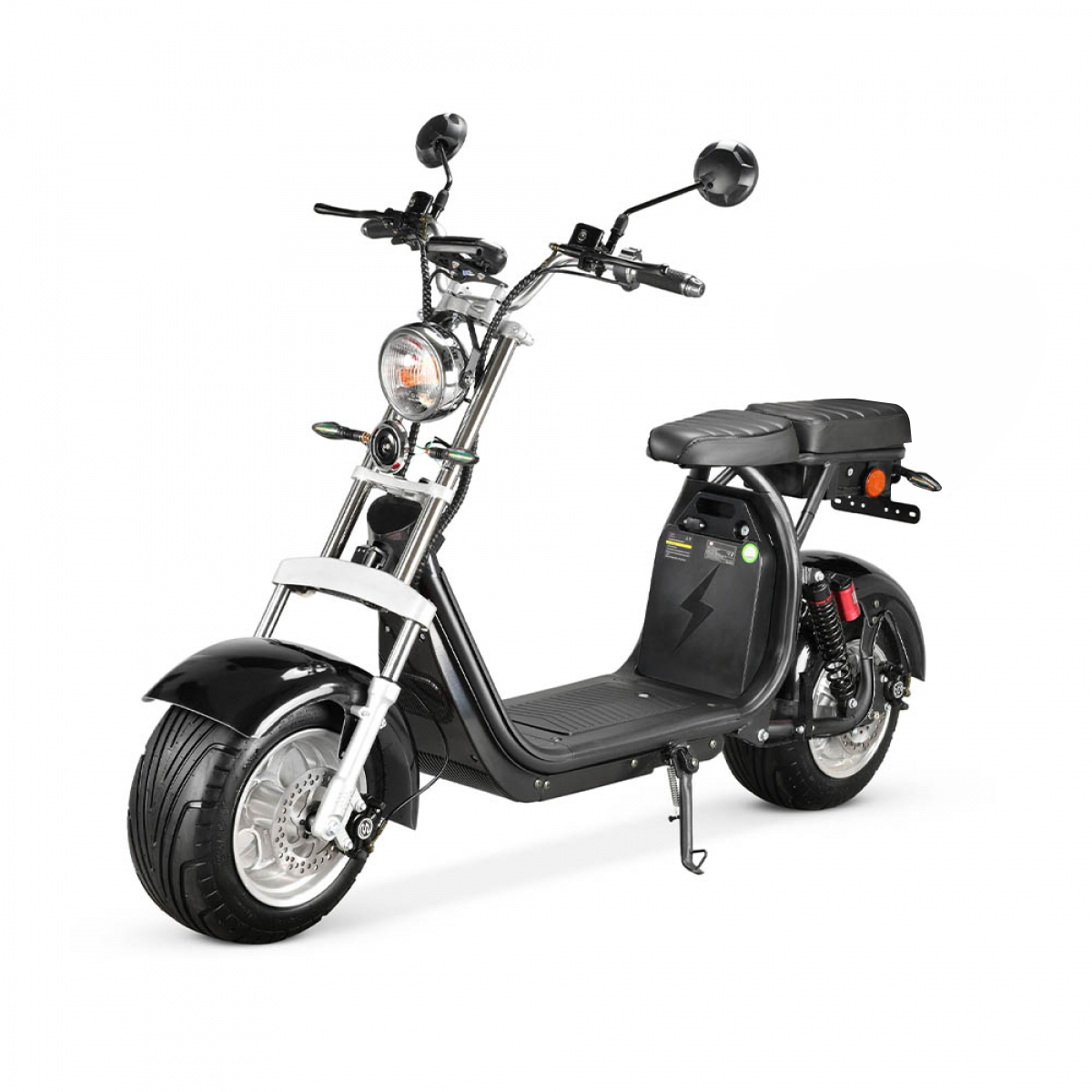 Madat O Elektroscooter Elektroroller E Roller E Scooter 1500W 60ah (40ah (im Chopper eingebaut) + 20ah Ersatzbatterie) bis 180km 45km/h ohne Topcase