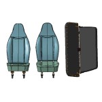 E Cabin Scooter Electric Scooter Electric Cabin Scooter E Roller Spare Parts Interior trim assembly Seat For Madat 05