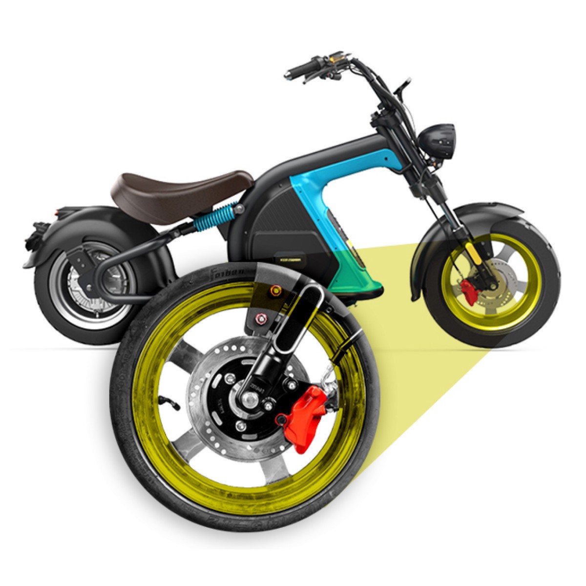 Madat 8 e scooter felge vorne citycoco chopper ersatzteile (Ohne Reifen)