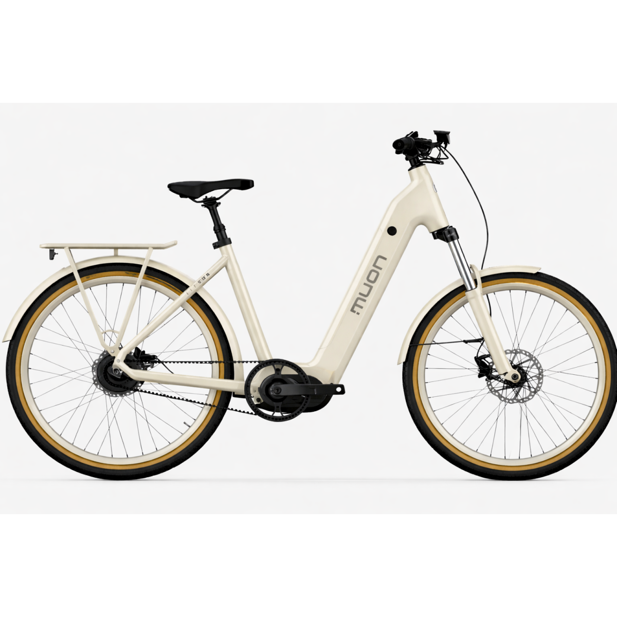 Madat Muon Lepton E-Bike Elektrisches Fahrrad Citybike Stil Beige