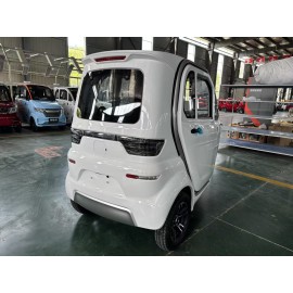 E Trike Eco Kabinenroller 3-Rad mit Lithium-Eisen-Phosphat LiFePO₄ Elektrisches Kabinenfahrzeug Weiß, 2500 W