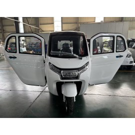 E Trike Eco Kabinenroller 3-Rad mit Lithium-Eisen-Phosphat LiFePO₄ Elektrisches Kabinenfahrzeug Weiß, 2500 W