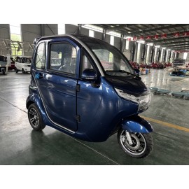 E Trike eco – 3 Rad Kabinenroller mitLithium-Eisen-Phosphat (LiFePO₄)| Blau | Elektrisches Kabinenfahrzeug
