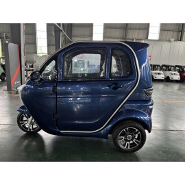E Trike eco – 3 Rad Kabinenroller mitLithium-Eisen-Phosphat (LiFePO₄)| Blau | Elektrisches Kabinenfahrzeug