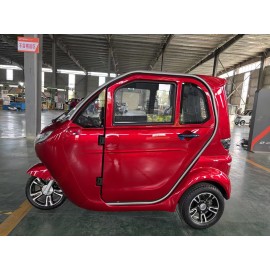 E Trike eco 3-Rad Kabinenroller mit Lithium Akku LiFePO₄   Lithium-Eisen-Phosphat– Elektrisches Kabinenfahrzeug Rot