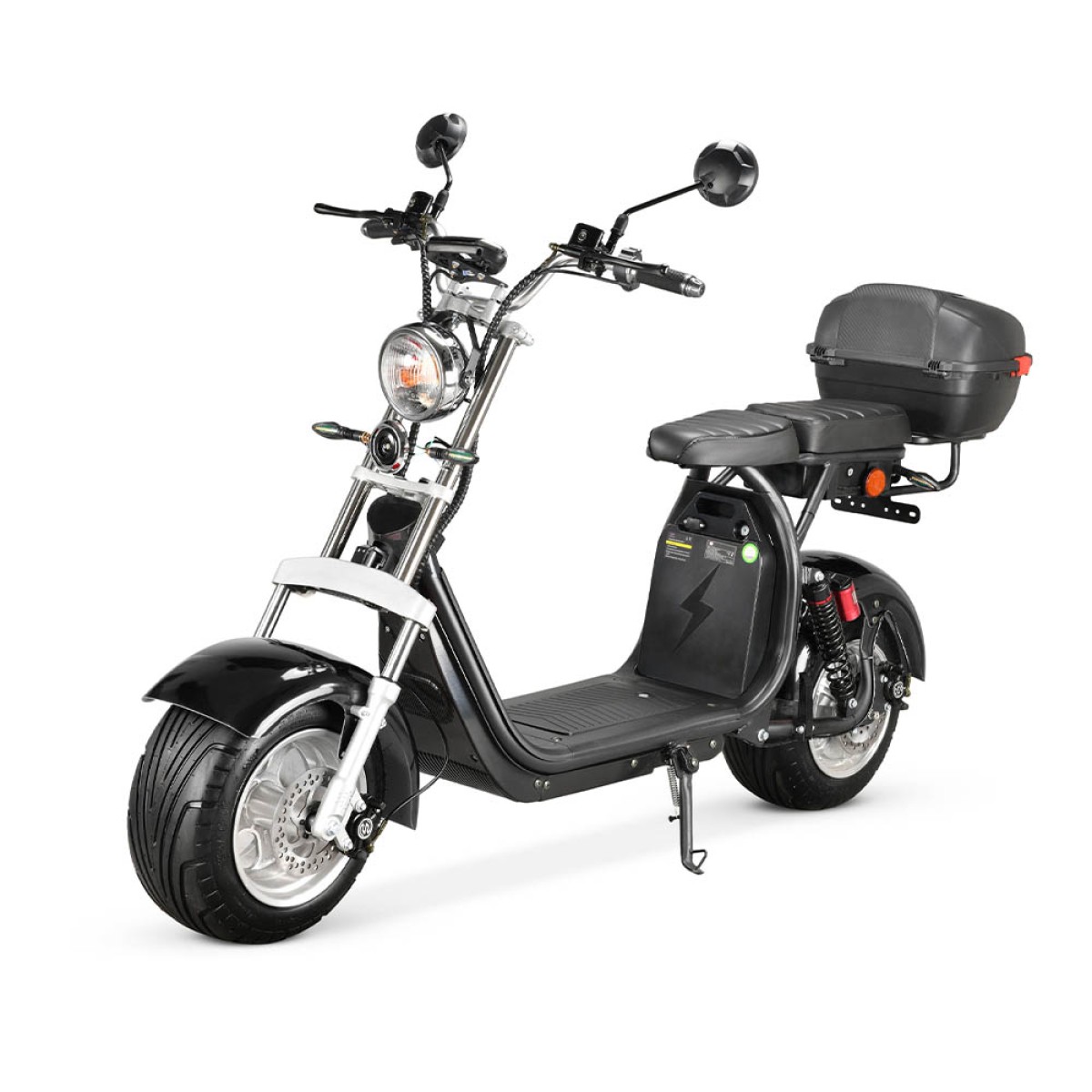 Madat O citycoco electric scooter 1500W 60ah (40 ah (built into chopper) + 20 ah spare battery) up to 180 km 45 km/h with top case