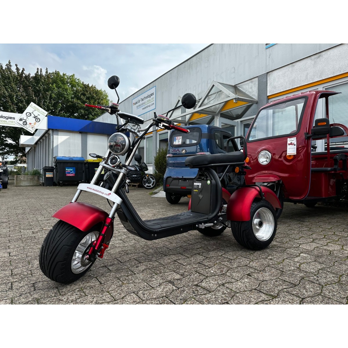 Madat A CP-7 Elektroroller E Scooter E Chopper Elektrochopper E Roller Dreirad 25/45 Km/h 40 Ah Akku 60-70 km