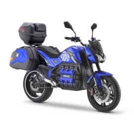 DAYI E-Odin 2.0 E Roller E Scooter E Motorrad 17 Zoll 125-130 km/h 120 Ah Akku 150-250 km (mit Topcase und Seitenkoffer)