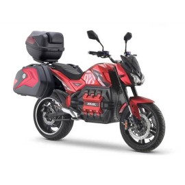 DAYI E-Odin 2.0 E Roller E Scooter E Motorrad 17 Zoll 125-130 km/h 120 Ah Akku 150-250 km (mit Topcase und Seitenkoffer)