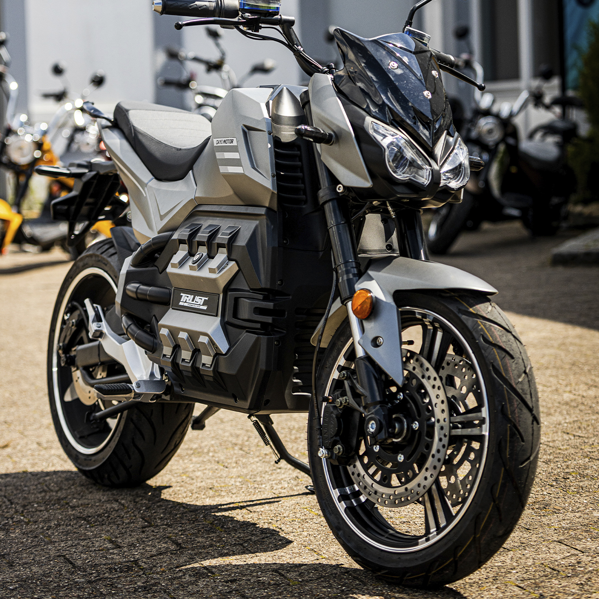 DAYI E-Odin 2.0 E Roller E Scooter E Motorrad 17 Zoll 125-130 km/h 120 Ah Akku 150-250 km (ohne Topcase und Seitenkoffer)