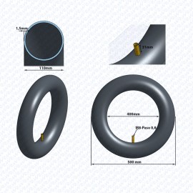 E Scooter E Roller Ersatzteil Gerader Schlauch 20×4,2 CST– Fatbike-Special