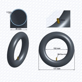 E Scooter E Roller Ersatzteil Schlauch 200×50