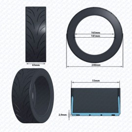 E Scooter E Roller Spare part  Tubeless tire 10×2.3-6.5