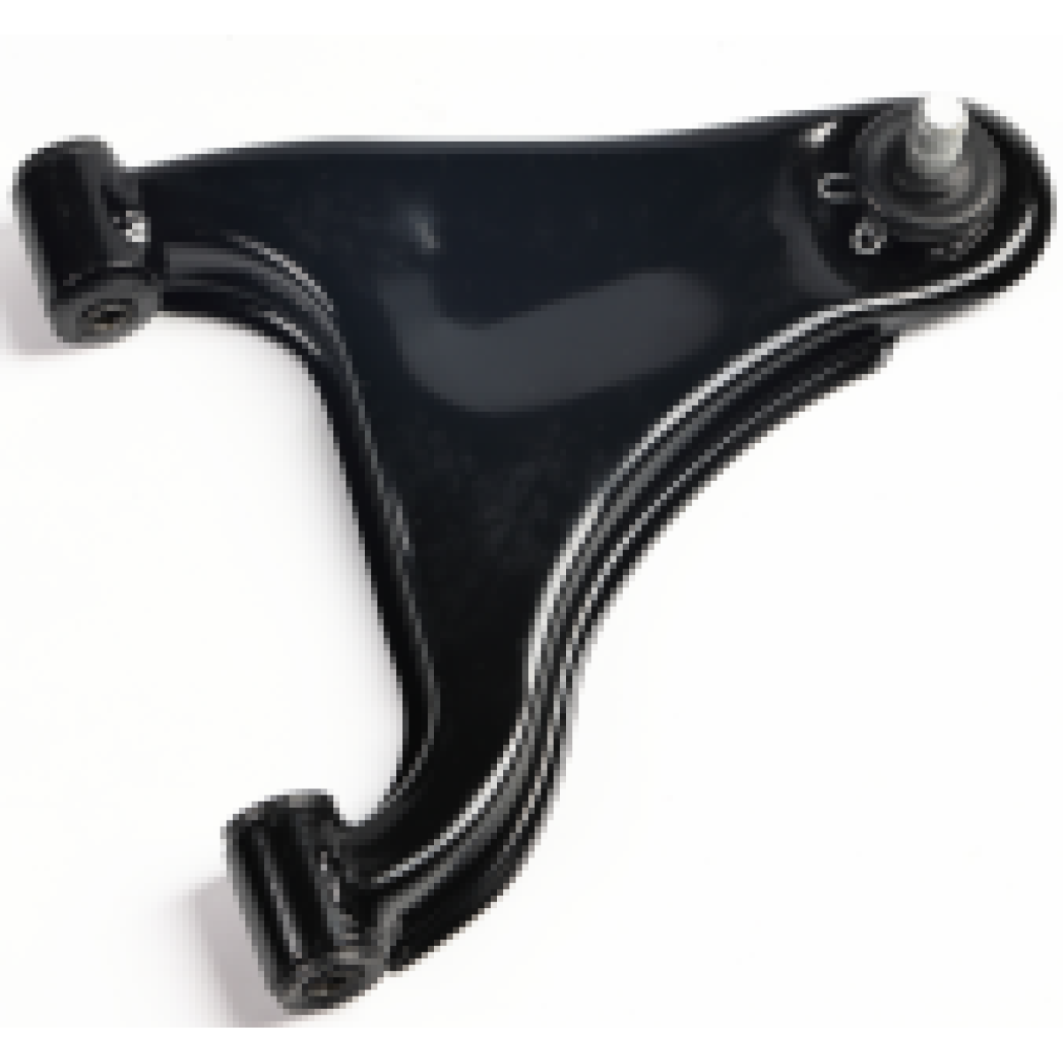 Rechter vorderer unterer Querlenker, 1,52 kg, 215 × 332 mm, 40Cr, gerader Kugelzapfen, schwarz sprühlackiert